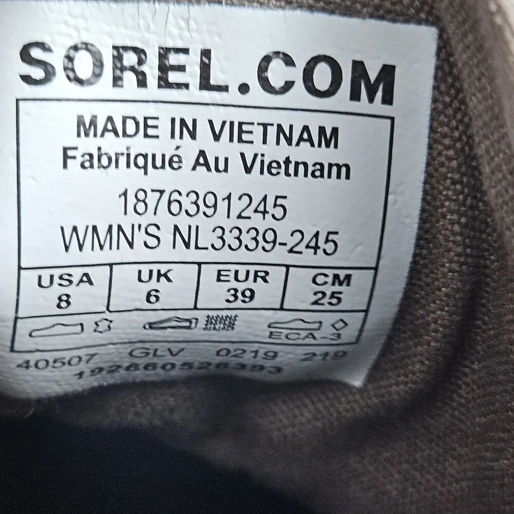 Sorel Harlow NL3339-245 Brown Leather Ankle Hiking Boots Size Womens 8 Lace Up - Picture 11 of 13